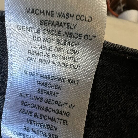 True Religion Mens Rocco Relaxed Skinny Jeans Size 34x32 Black Flap Pockets - Picture 12 of 12